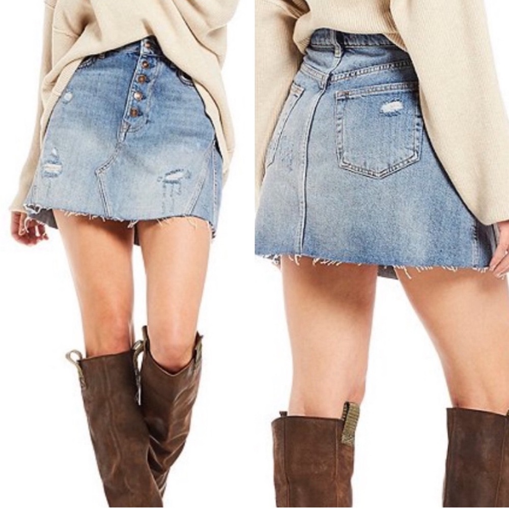 Free People denim skirt - Picture 2 of 5